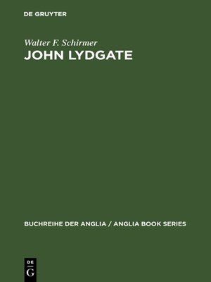 cover image of John Lydgate